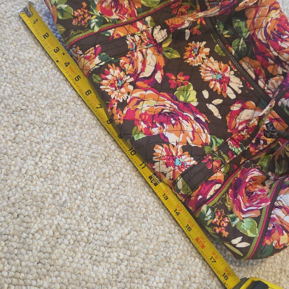 Vera Bradley Floral Brown Travel Bag - Picture 15 of 16